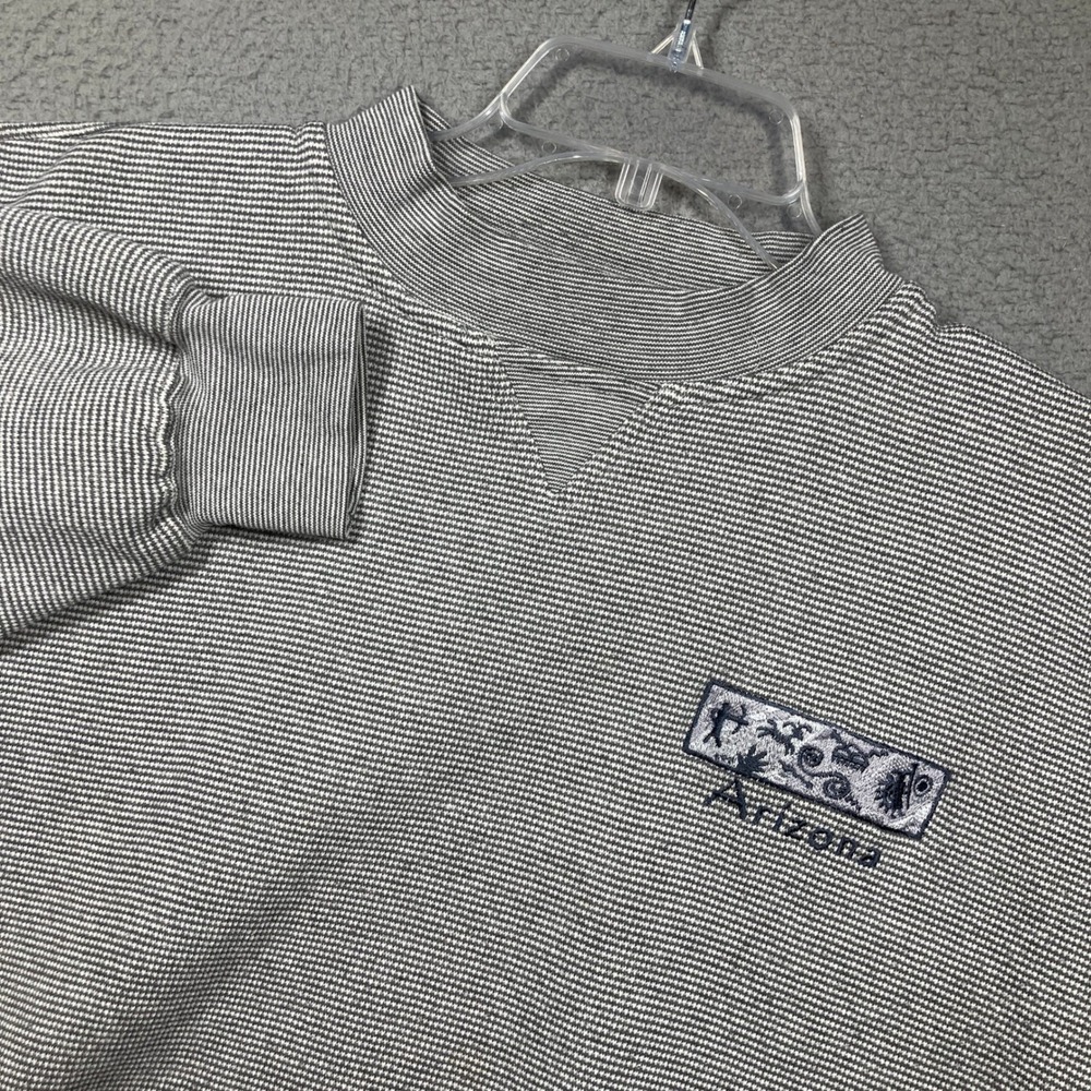 Arizona‎ State Sweatshirt Mens Large Grey Striped Southwestern Pullover Sweater
